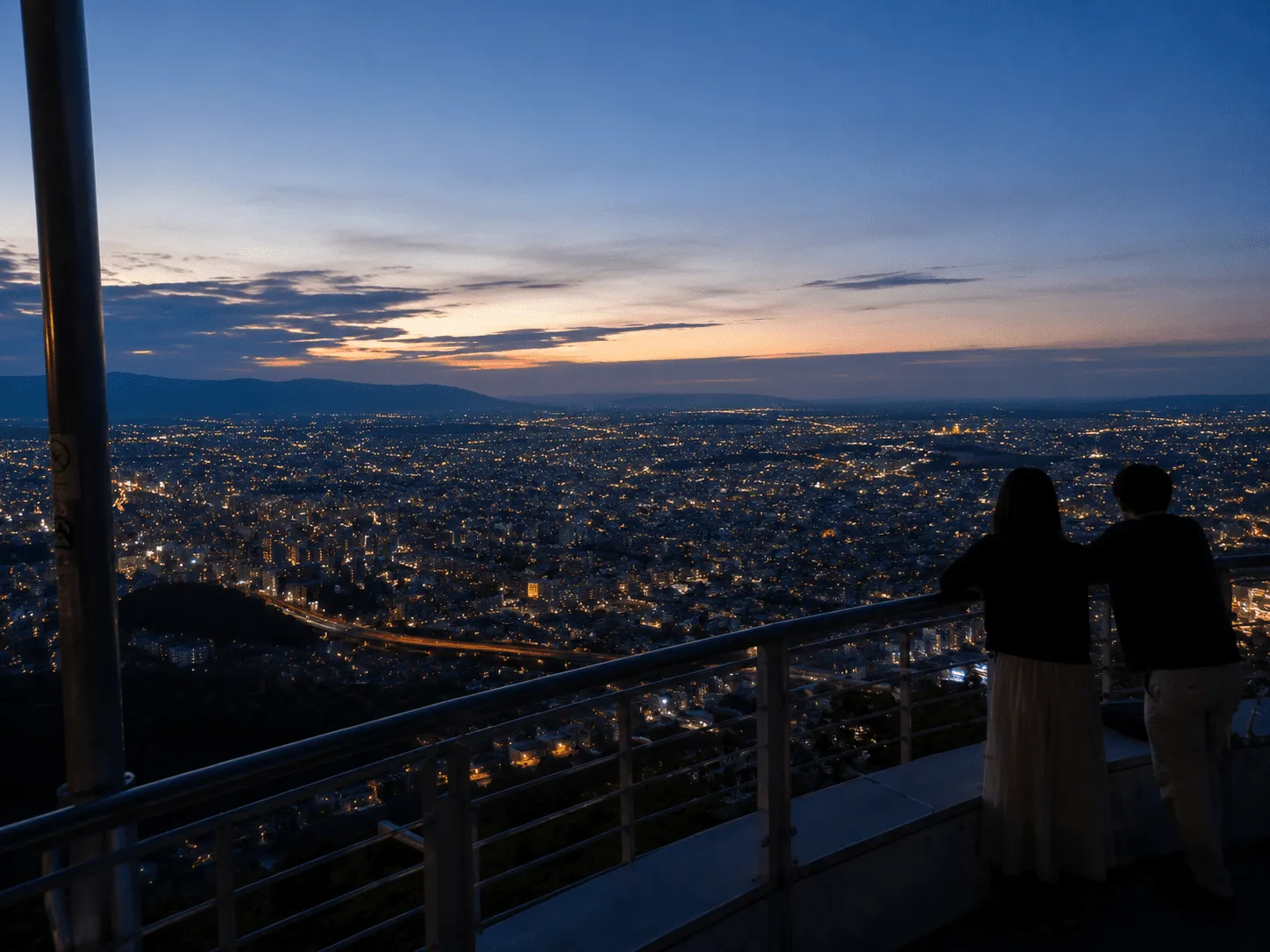 藻岩山展望台黃昏夜景